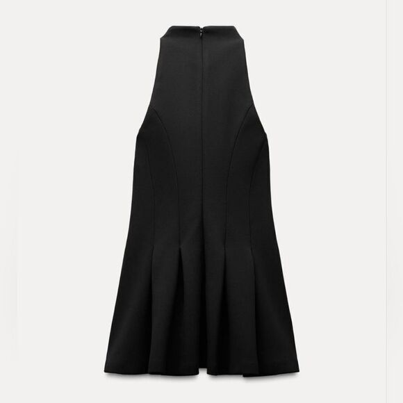 NWT ZARA GODETS SHORT DRESS - Picture 7 of 9